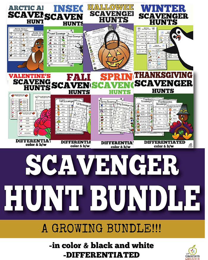 scavenger hunt ideas for the whole year