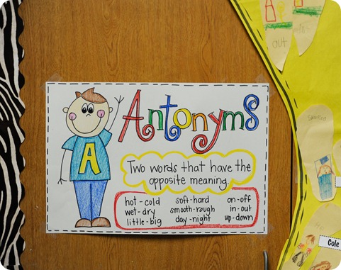 Antonyms Anchor Chart