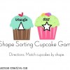 Free Cupcake Shapes Match File Folder Game