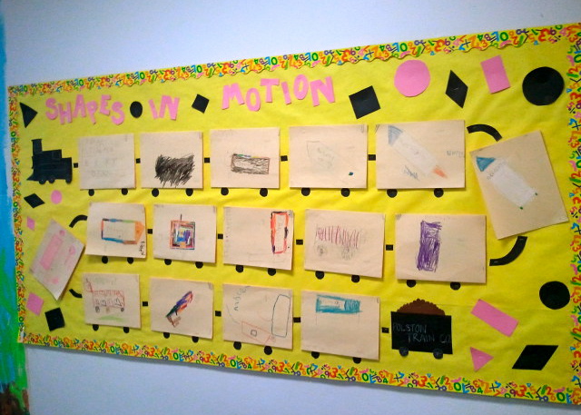 geometry bulletin board ideas for elementary