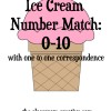 Ice Cream Thematic Week: Free Printable Ice Cream Number Match Center