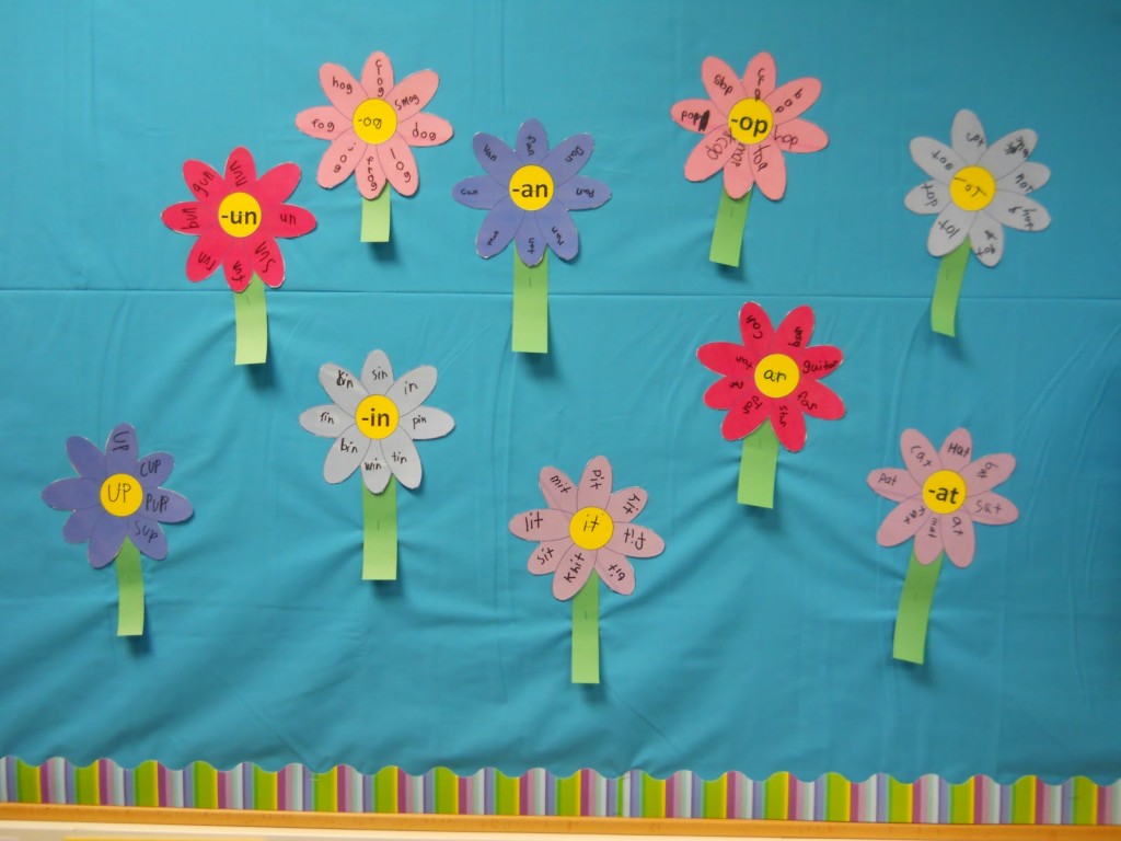 flower bulletin board, May flower crafts, May bulletin board