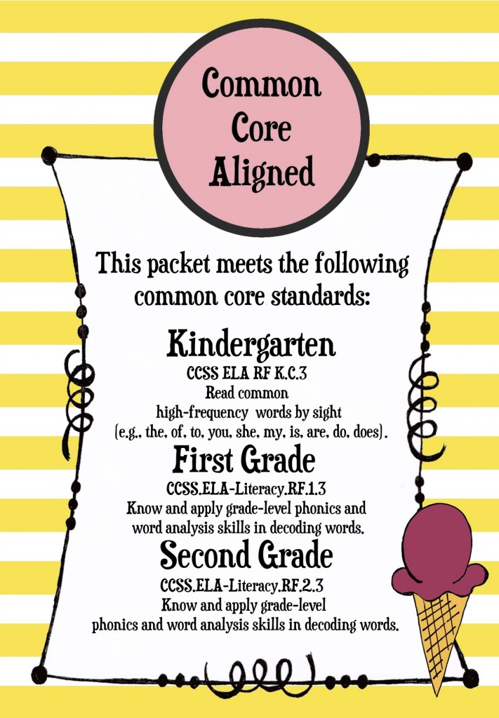 sight word game kindergarten, first grade, and second grade