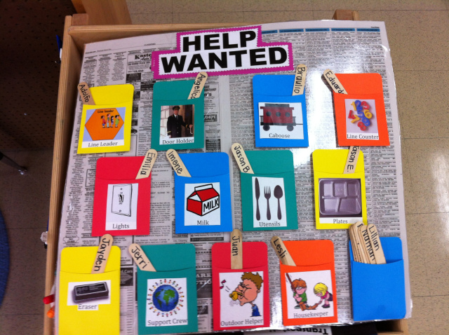 Classroom Job Charts Bulletin Board