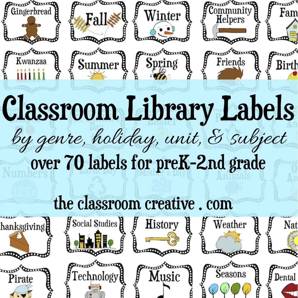 classroom library labels mega pack, printable classroom library labels, book bin labels