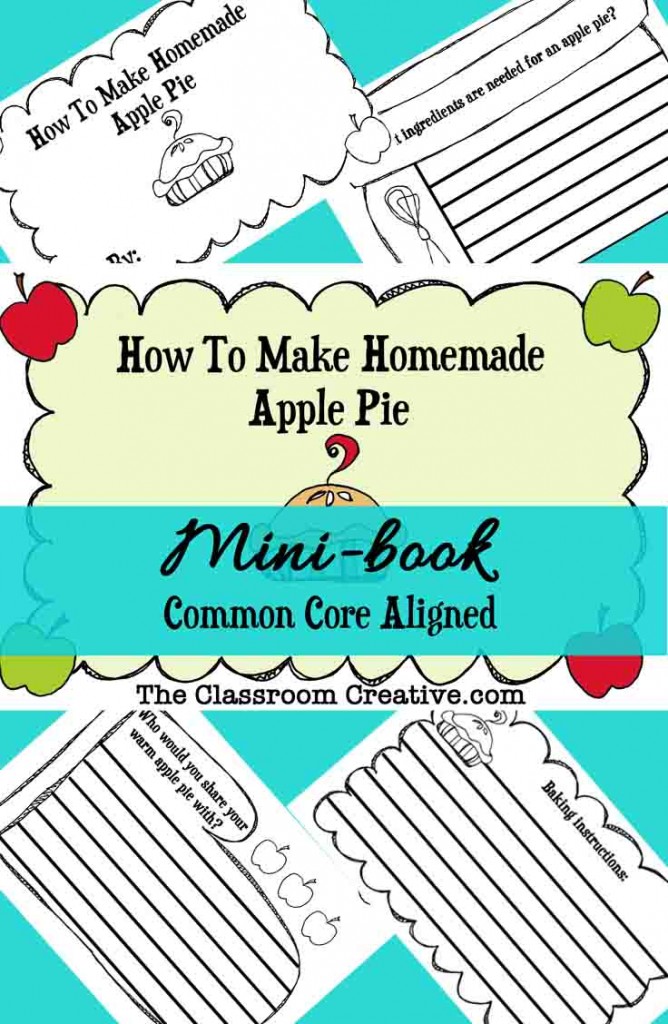 apple unit writing activity, apple unit mini-book