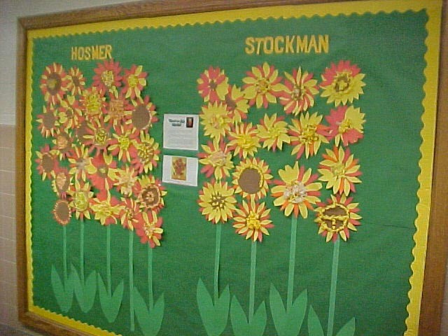 Bulletin Boards for School Classrooms: KinderArt - Creative Bulletin Board  Ideas for Elementary, Secondary, Primary Teachers