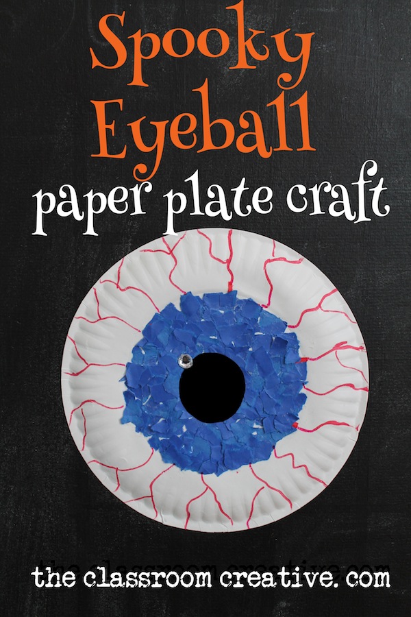 Easy Eyeball Paper Plate Craft: Halloween & Mad Science