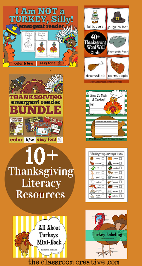 Thanksgiving Word Wall with File Folder Activities