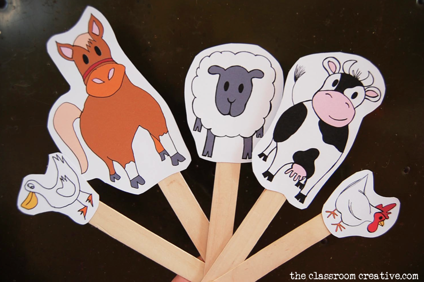 farm animals pretend paly printables