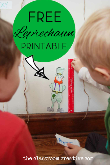 free printable leprechaun measurement activity