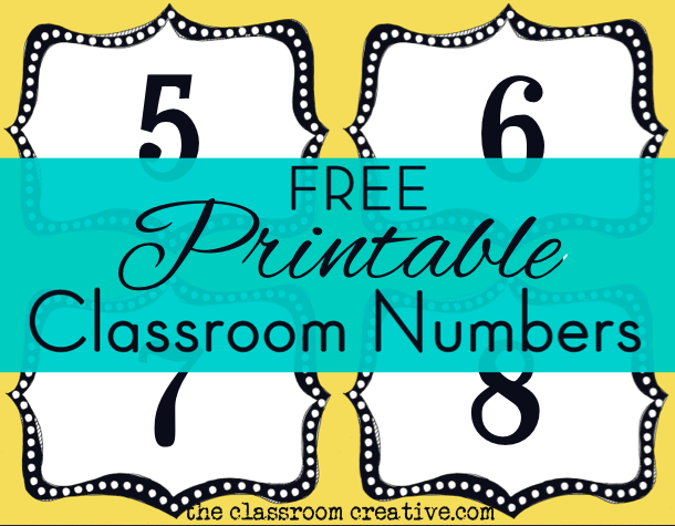 Classroom Organization Freebie Classroom Number Printables