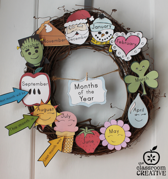 months of the year labels printables