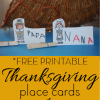 Free Printable Thanksgiving Place Cards Craft for Kids