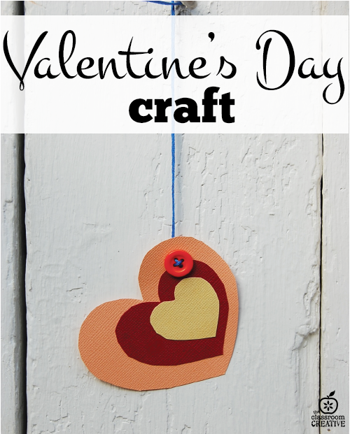 valentines day heart craft activity using the elements of art color for kids