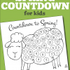 spring countdown for kids sheep lamb activity