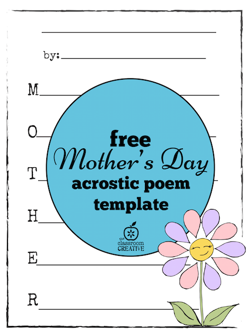 9 Mother S Day Acrostic Poem Template Template Free Download