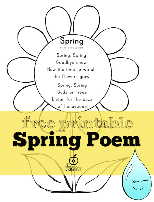 Short Spring Poems For Kindergarten - Goimages Ily