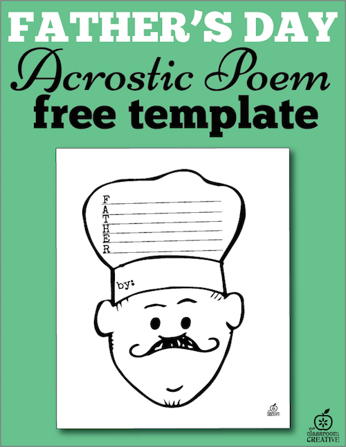 Free Printable Father S Day Acrostic Poem Template