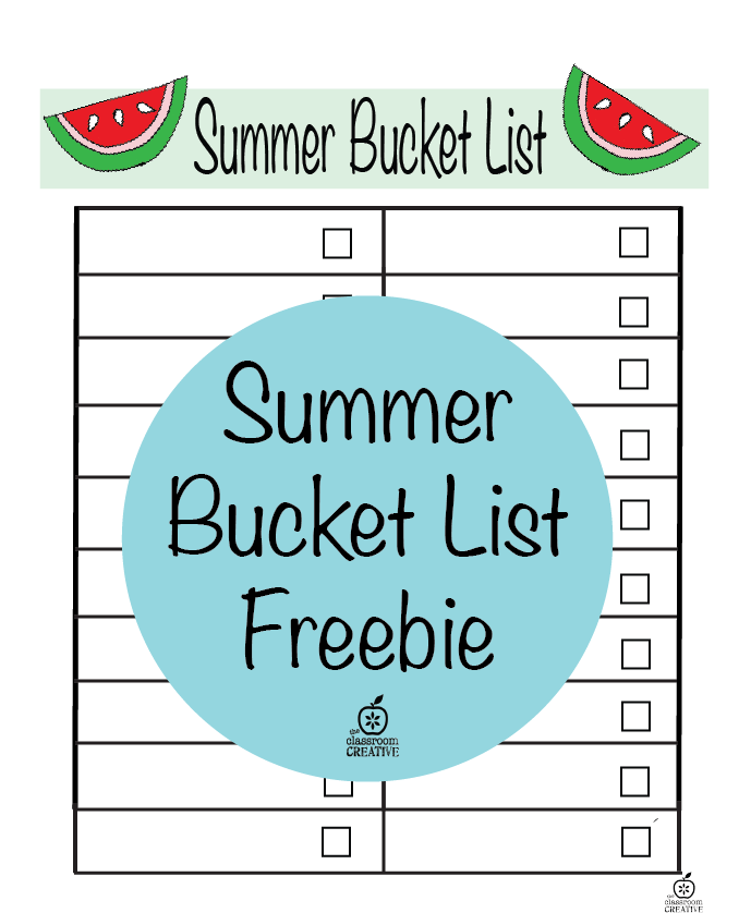 summer bucket list template