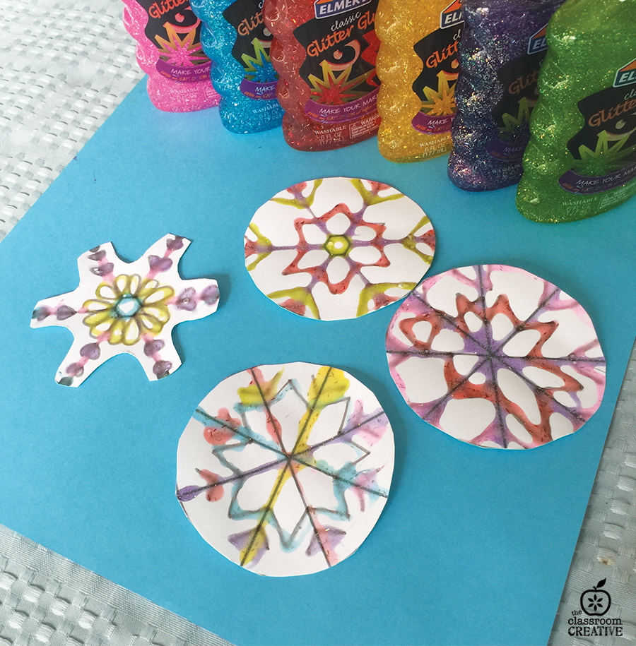 ❄️️ Colorful Chromatography Snowflake Craft for Kids