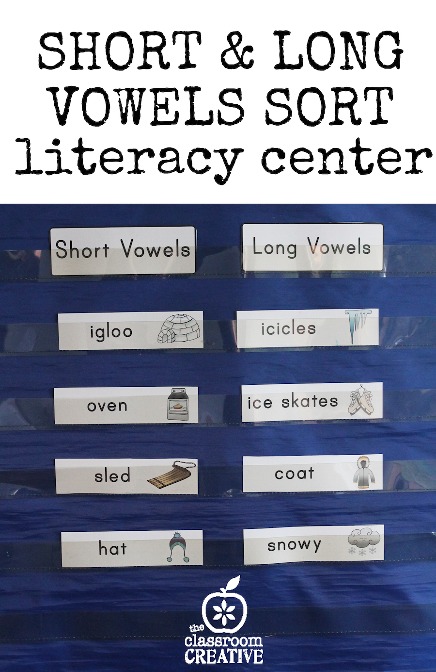 short and long vowel sort literacy center