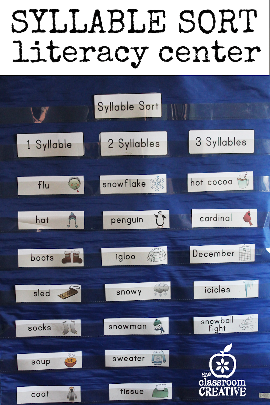 syllable sort literacy center theclassroomcreative