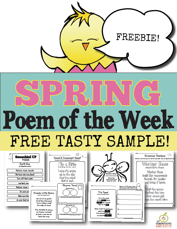 free spring poem of the week sampler theclassroomcreative