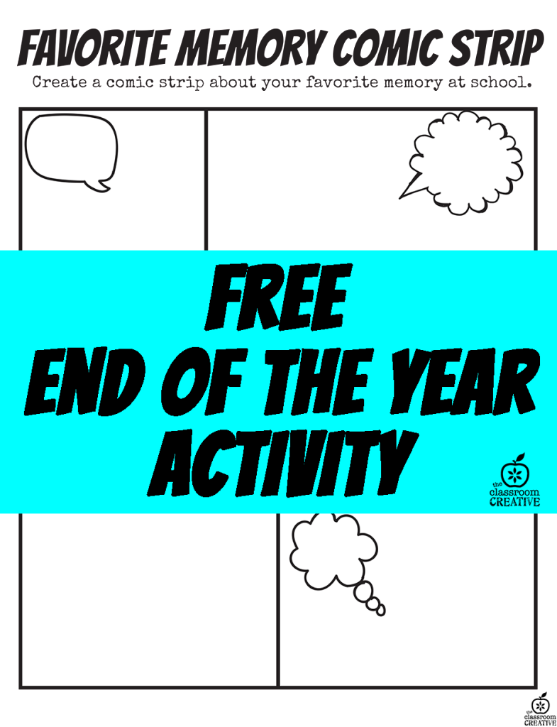 End of the Year Superhero Favorite Memory Comic Strip