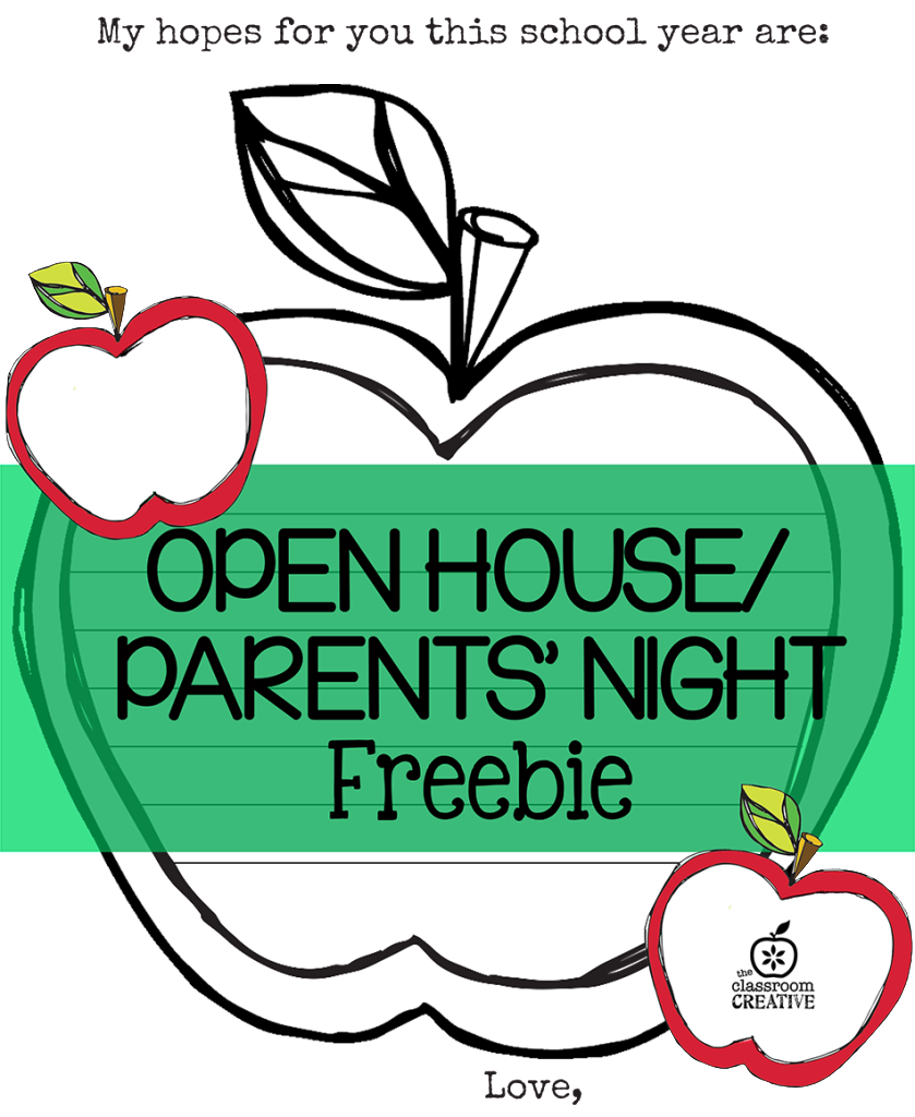 open house parents' night free printable