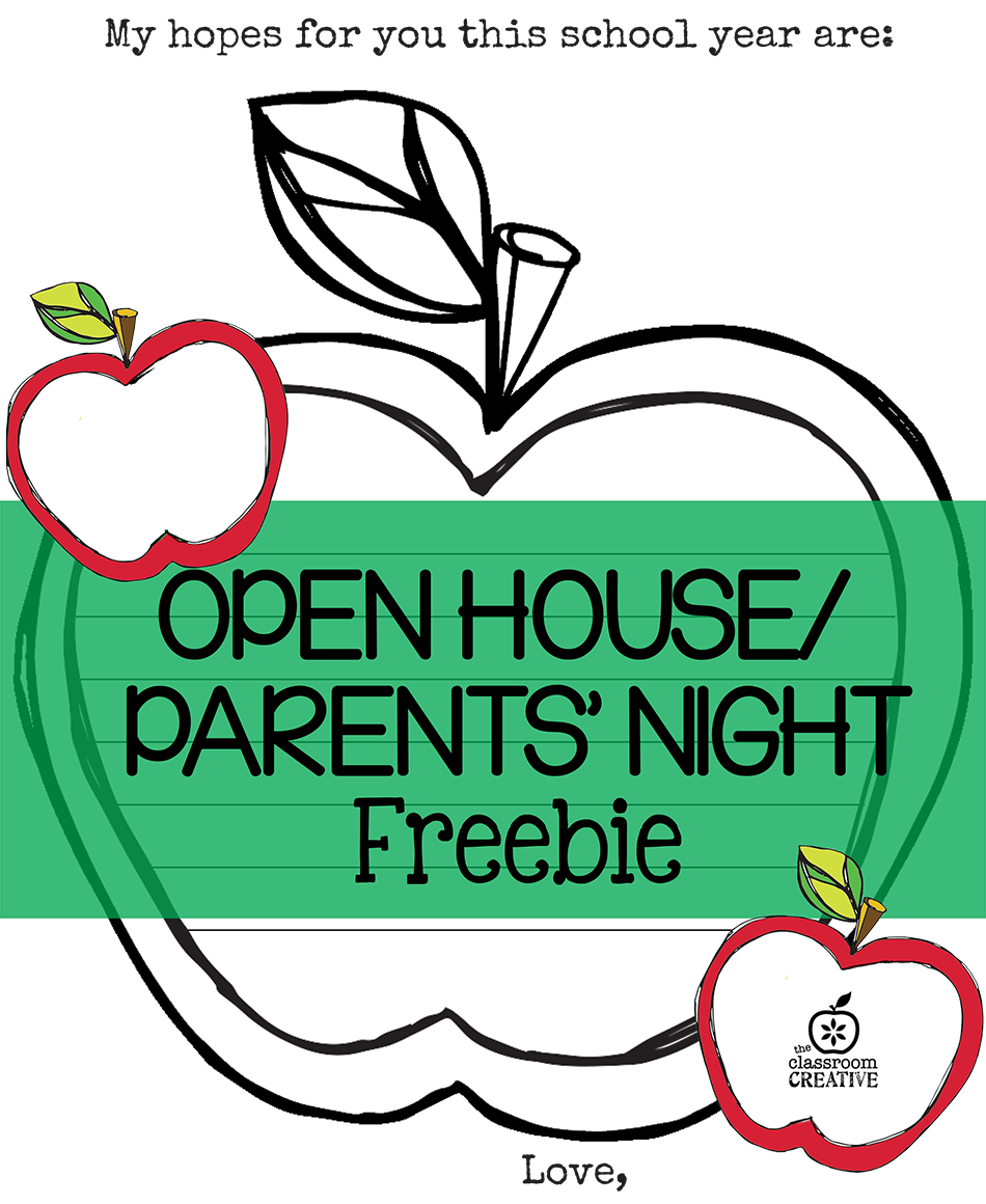 open house parents' night free printable