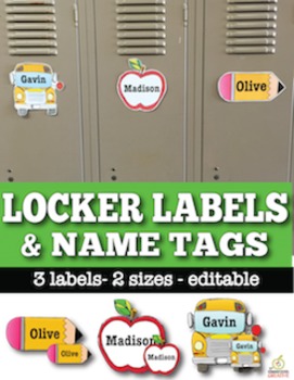 back to school labels and name tags