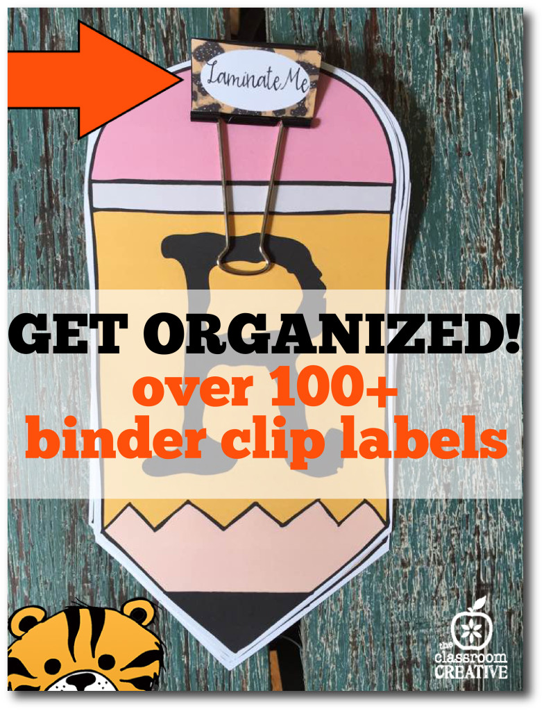 binder label clips