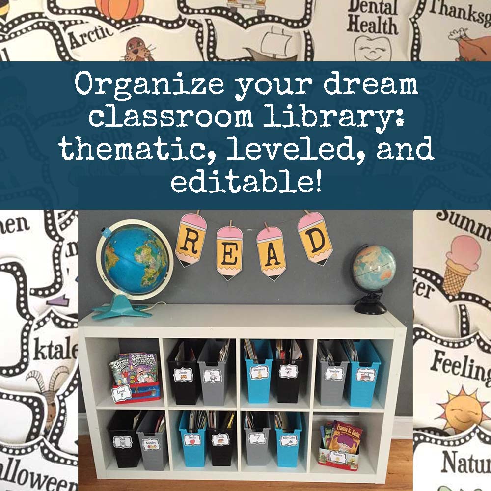 classroom library labels and organization
