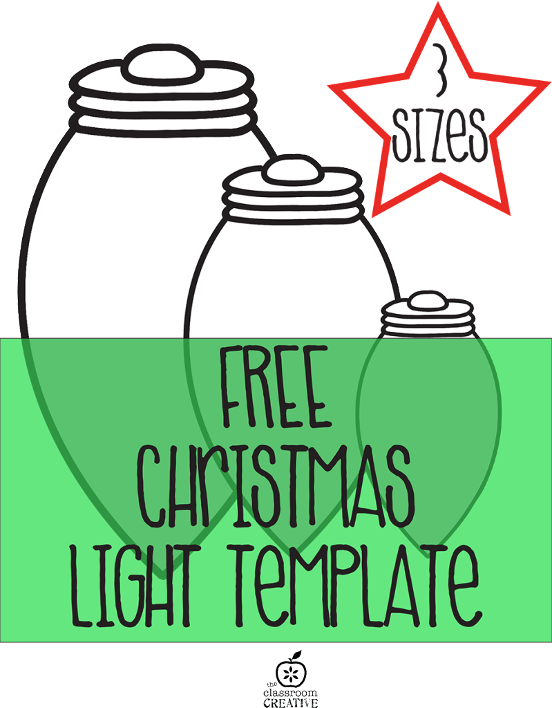 free printable christmas light template