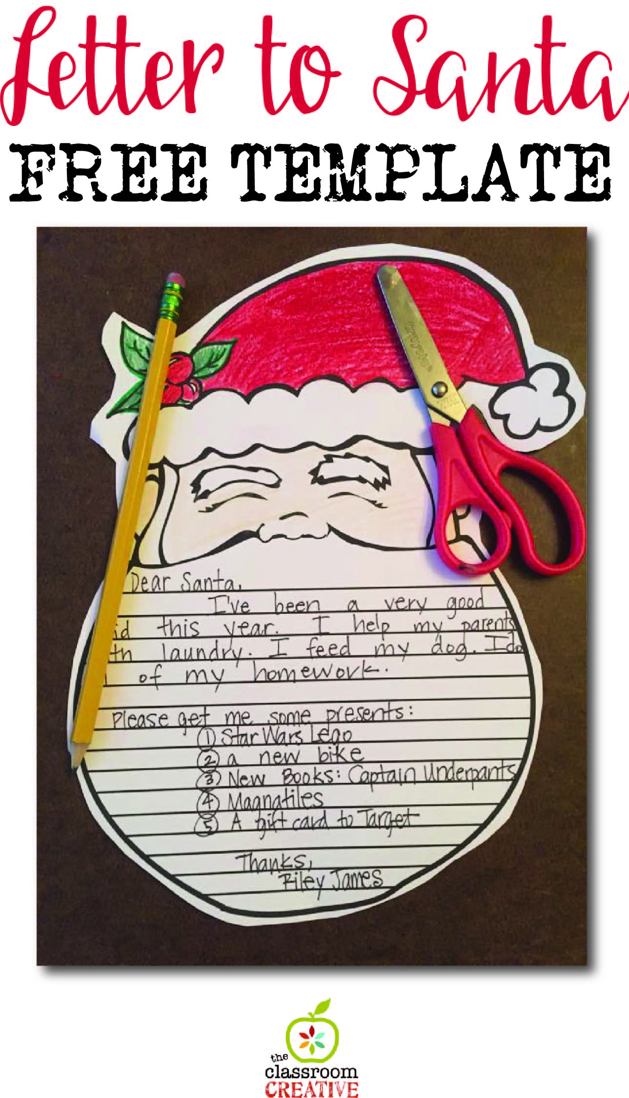 Letter to Santa Free Printable Template