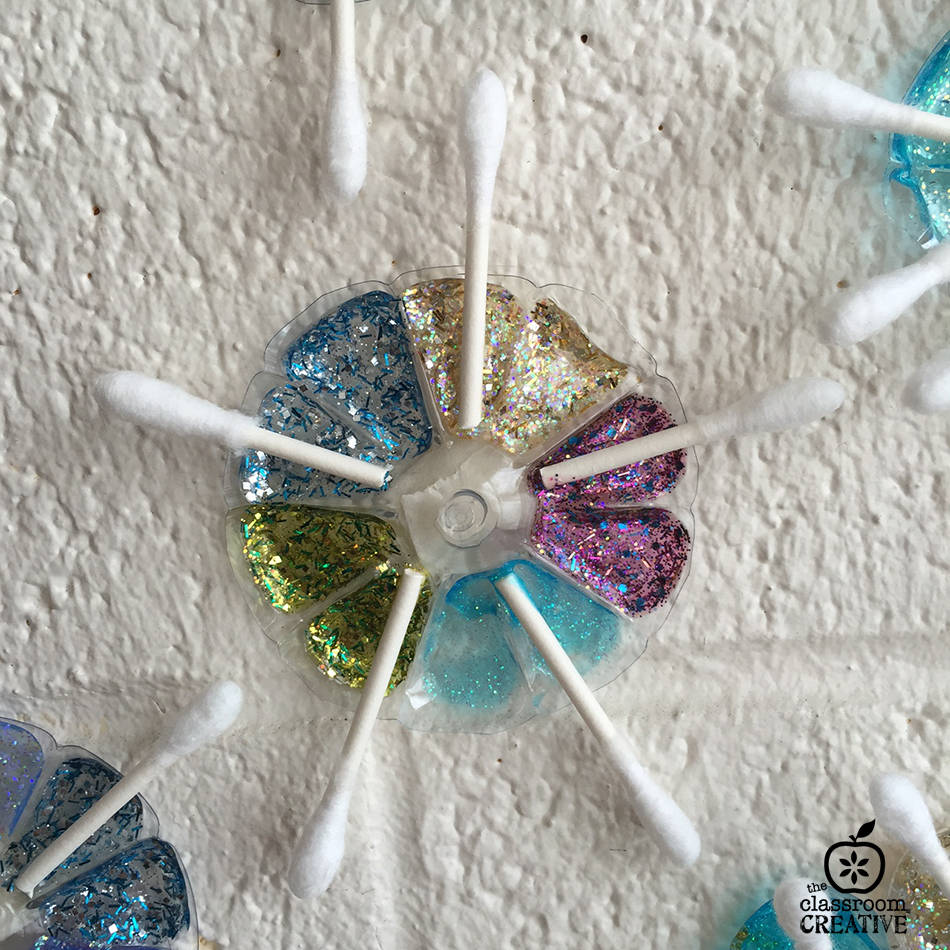 Upcycled Water Bottle Snowflake Craft for Kids