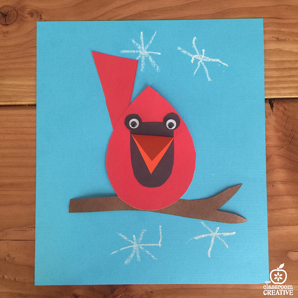 free cardinal craft activity and template