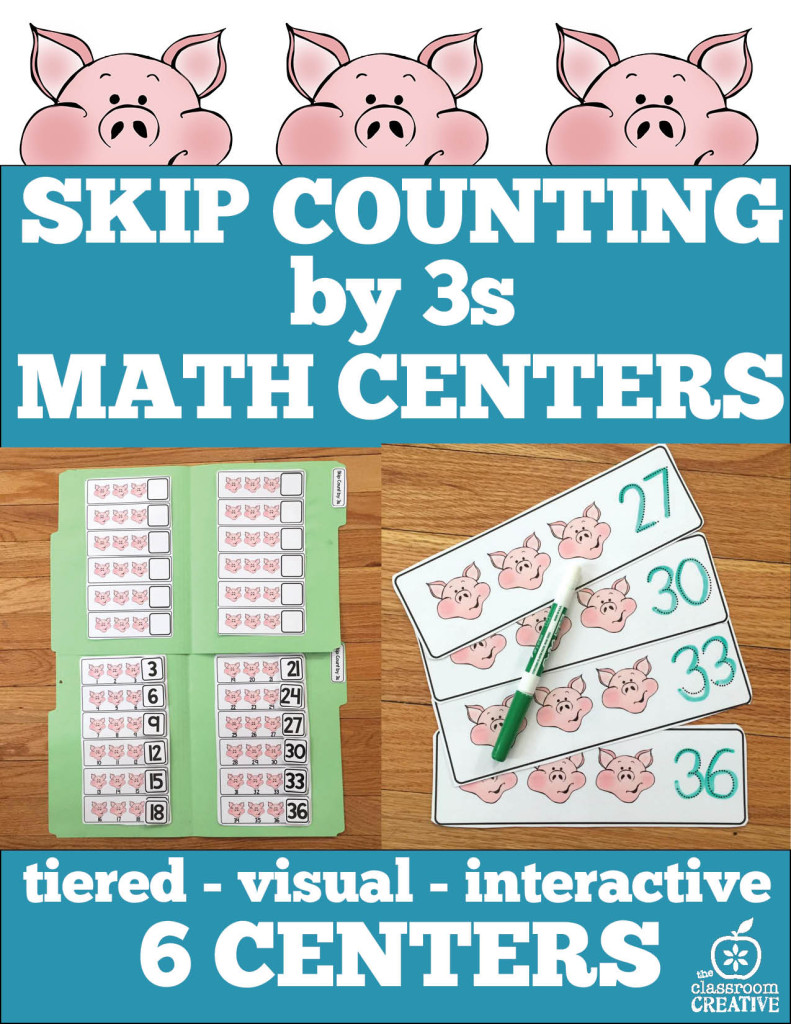 skip counting by 3s math centers pack the classroom creative