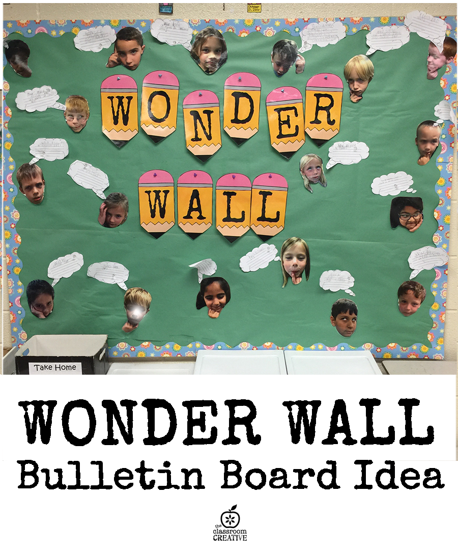 bulletin board idea, wonder wall