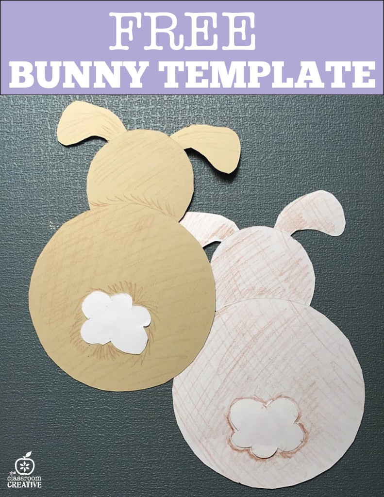 free bunny rear view template