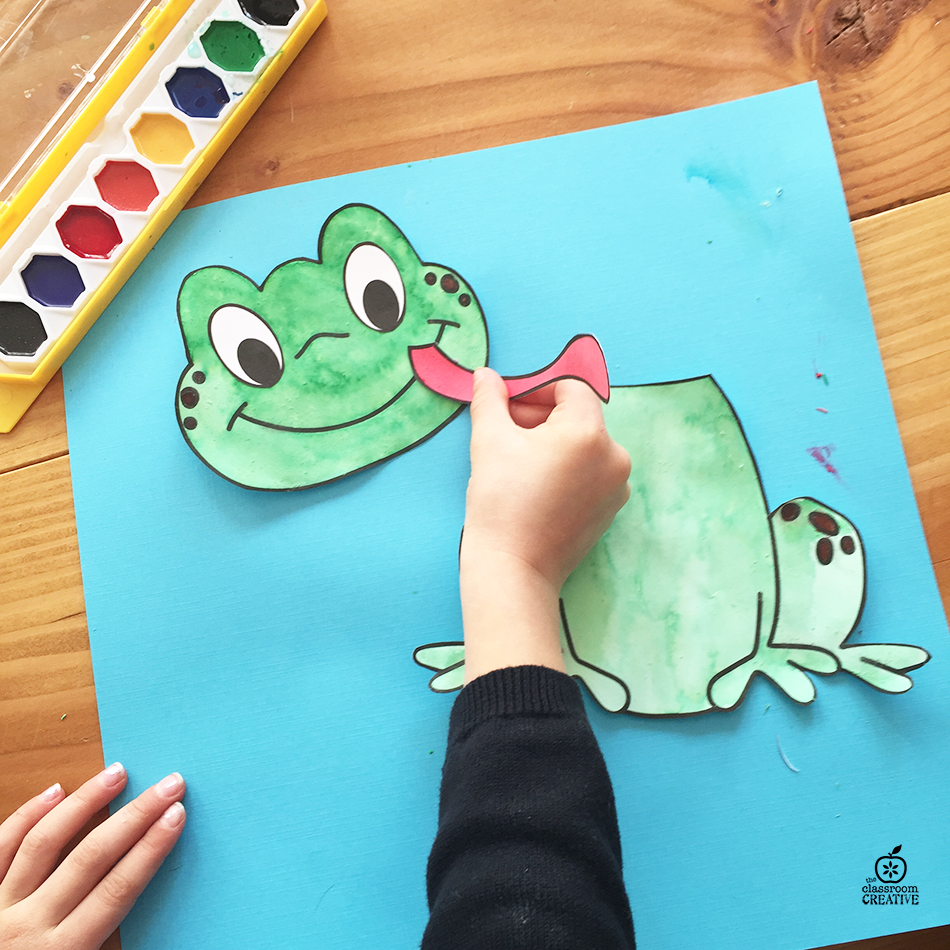 free printable frog template craft activity